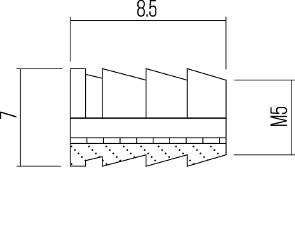 REGGIPIANI - SHELF SUPPORT - REGGICRISTALLI - GLASS SUPPORTS - BUSSOLE PER REGGICRISTALLO O-RING - SOCKETS FOR GLASS SUPPORT WITH O-RING - BU5001