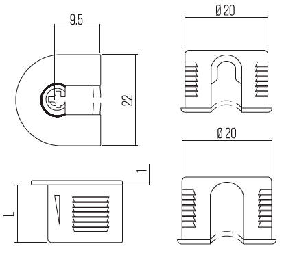 MONTAGGI INTRAPARETE - CONNECTING FITTINGS - IP8005 - IP8205 - IP20605 - IP20705