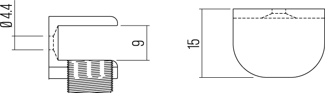 REGGIPIANI - SHELF SUPPORT - REGGICRISTALLI - GLASS SUPPORTS - REGGICRISTALLI CON FORO - GLASS SUPPORTS WITH HOLE - RM3669 - RM3769 - RM4369 - RM4469