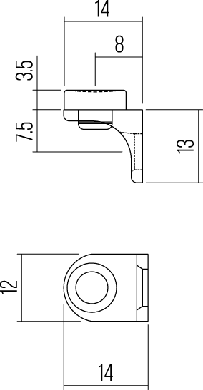 REGGIPIANI - SHELF SUPPORT - REGGICRISTALLI - GLASS SUPPORTS - REGGICRISTALLI - GLASS SUPPORTS WITH SUCKER - RM3869