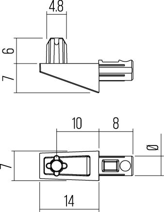 REGGIPIANI - SHELF SUPPORT - REGGIPIANI 2 PERNI - SHELF SUPPORT 2 PINS - RM7115 - RM9215