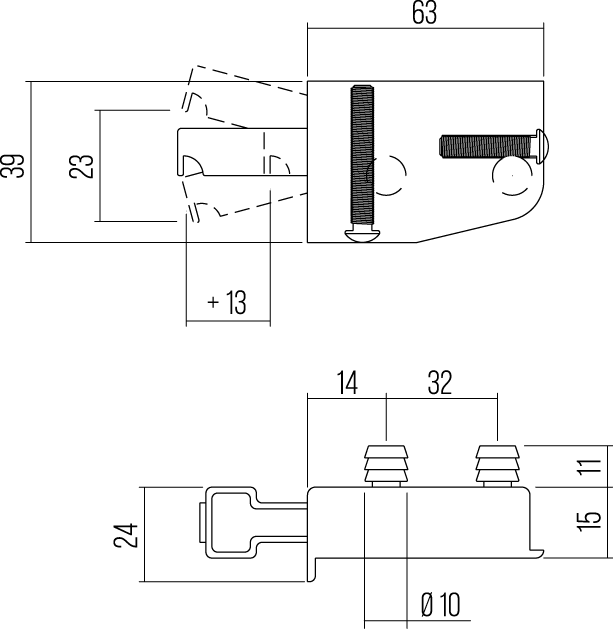 REGGIPENSILI - HANGING BRACKETS - REGGIPENSILI CON PERNI - HANGING BRACKETS WITH PINS - RP0131 - RP0231