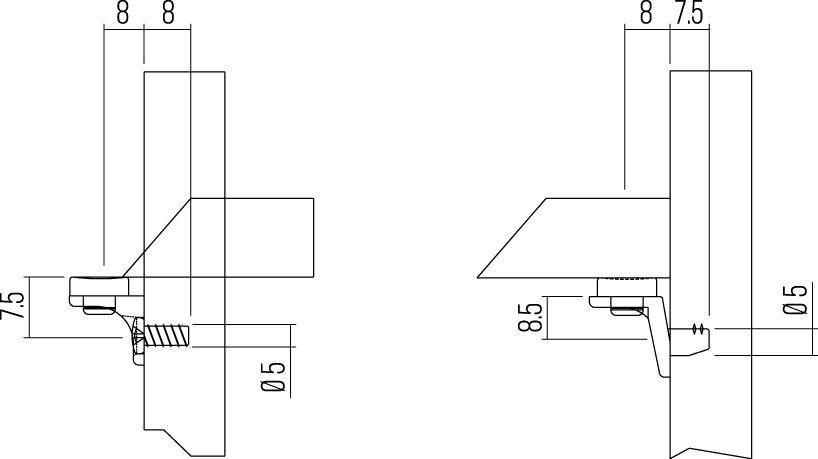 REGGIPIANI - SHELF SUPPORT - REGGICRISTALLI - GLASS SUPPORTS - REGGICRISTALLI Ø5 - GLASS SUPPORTS Ø5 WITH SUCKER - RM8769