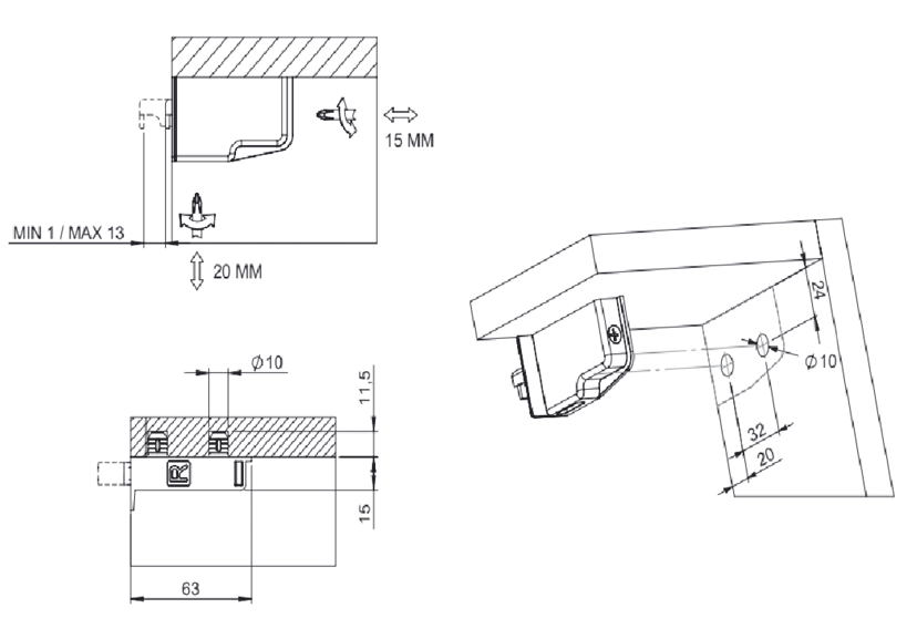 REGGIPENSILI - HANGING BRACKETS - REGGIPENSILI CON PERNI - HANGING BRACKETS WITH PIVOT - RP1731 - RP1831