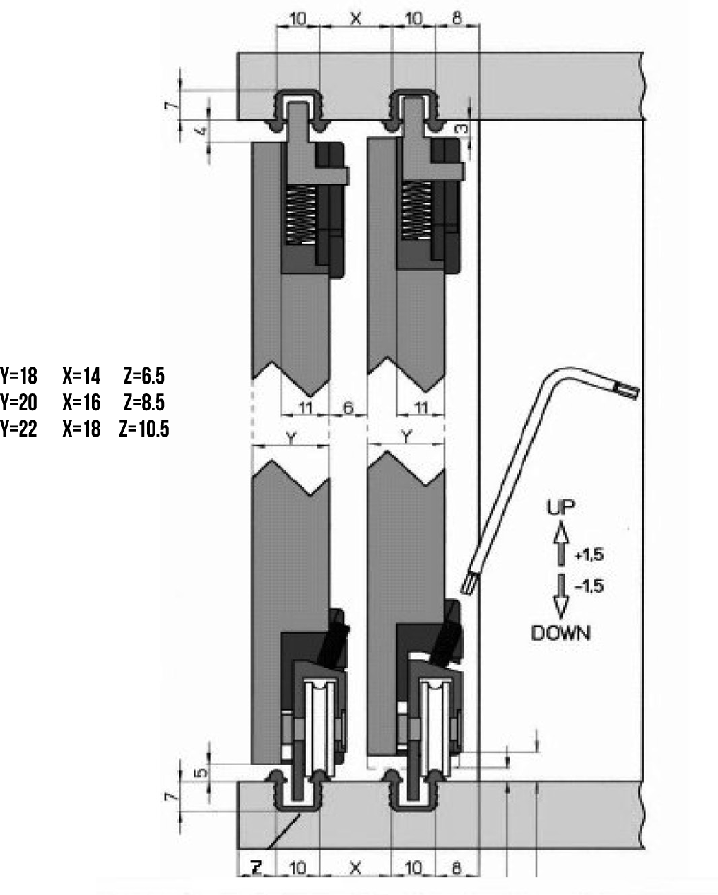 SCORREVOLI - SLIDING DOORS - SISTEMI SCORREVOLI SLIDE 4 - SLIDING SYSTEM SLIDE 4 - ALIDE 4 MONTAGGIO - SLIDE 4 ASSEMBLING - PAG 164