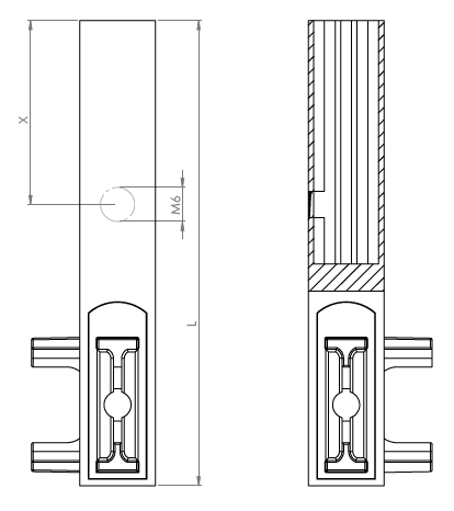 REGGITUBI ANGOLARI - RETTANGULAR TUBE SUPPORTS - RT3515