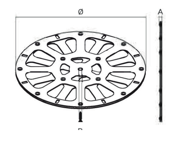 Disco in plastica - MG1702 - Disegno tecnico