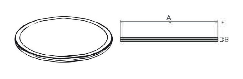 Disco in plastica - MG2102 - Disegno tecnico