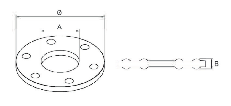 Minidisco in plastica - MG2202, MG2302, MG2402, MG2502 - Disegno tecnico